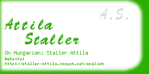 attila staller business card